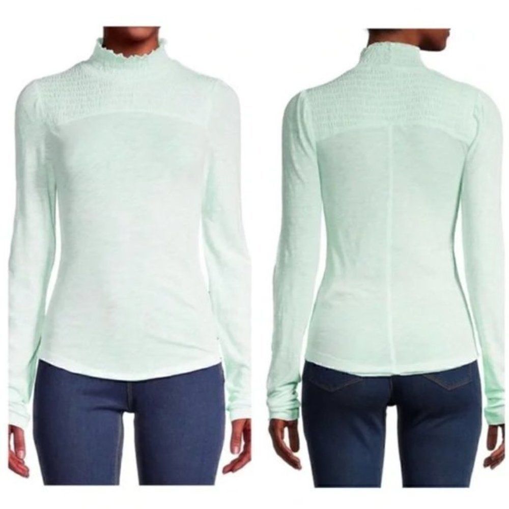 Free People Caroline Mock Neck Top - Size Large - Picture 8 of 8